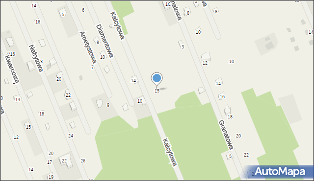 Swolszewice Duże, Kalcytowa, 15, mapa Swolszewice Duże