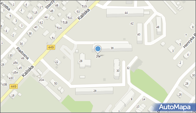 Syców, Kaliska, 26e, mapa Syców