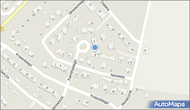 Szamotuły, Kamińskiego Aleksandra, dh., 8, mapa Szamotuły