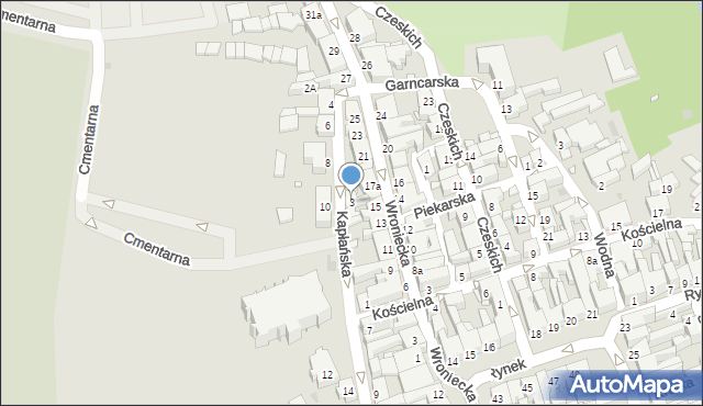 Szamotuły, Kapłańska, 3, mapa Szamotuły