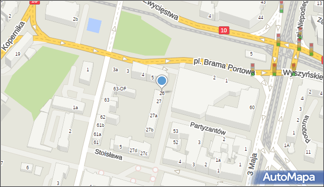 Szczecin, Kaszubska, 26, mapa Szczecina