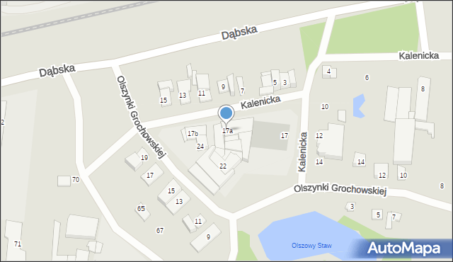 Szczecin, Kalenicka, 17a, mapa Szczecina