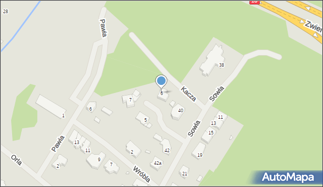 Szczecin, Kacza, 6, mapa Szczecina