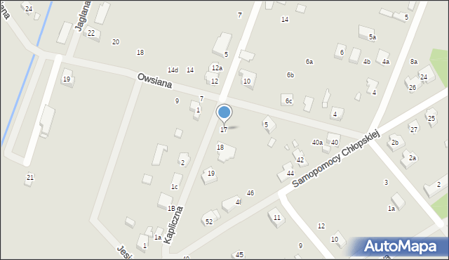 Szczecin, Kapliczna, 17, mapa Szczecina