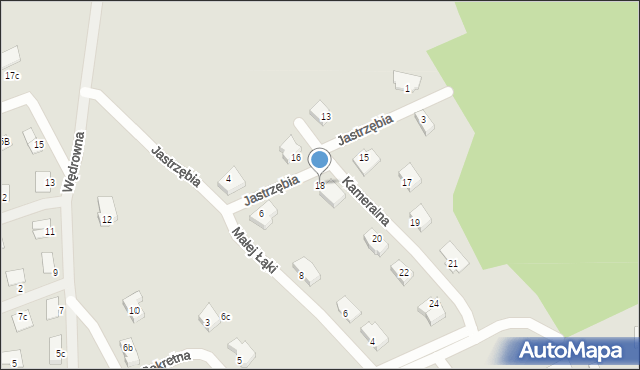 Szczecin, Kameralna, 18, mapa Szczecina