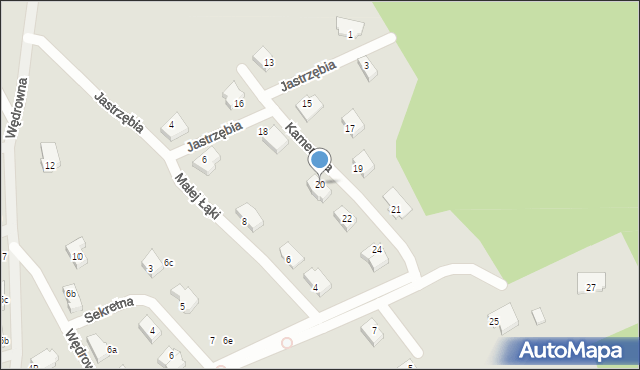 Szczecin, Kameralna, 20, mapa Szczecina