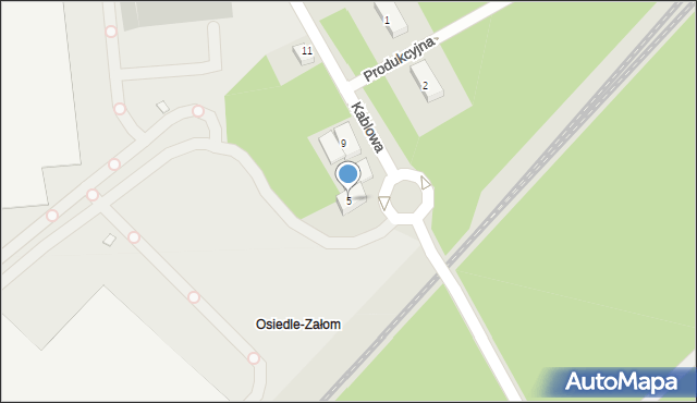 Szczecin, Kablowa, 5, mapa Szczecina