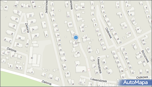 Szczecin, Kasztanowa, 21, mapa Szczecina