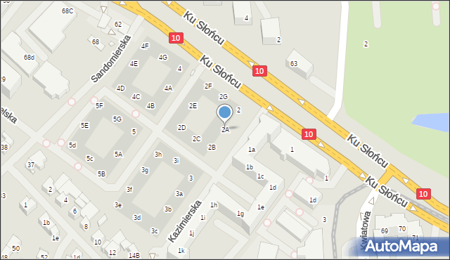 Szczecin, Kazimierska, 2A, mapa Szczecina