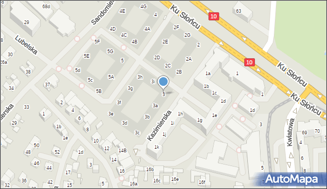 Szczecin, Kazimierska, 3, mapa Szczecina