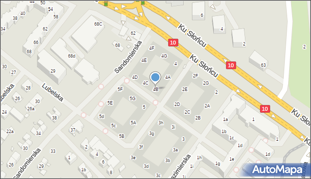 Szczecin, Kazimierska, 4B, mapa Szczecina