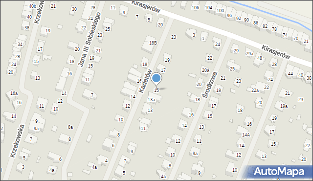 Szczecin, Kadetów, 15, mapa Szczecina