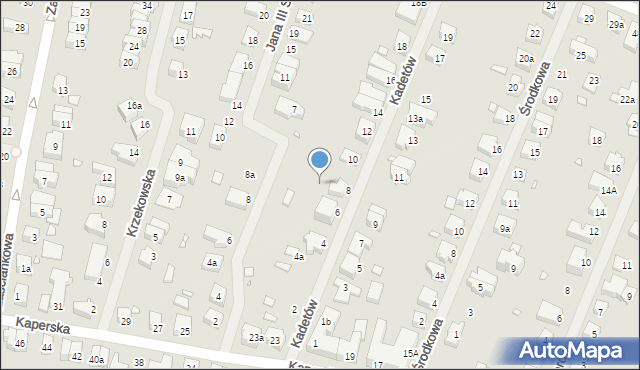 Szczecin, Kadetów, 8a, mapa Szczecina