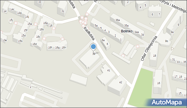 Szczecin, Kadłubka Wincentego, bp., 39, mapa Szczecina