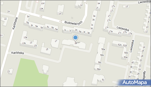 Szczecinek, Karlińska, 19, mapa Szczecinek