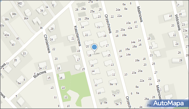Szczodre, Kasztanowa, 18a, mapa Szczodre