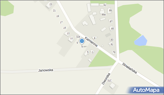 Szczypiorno, Kamienna, 7, mapa Szczypiorno