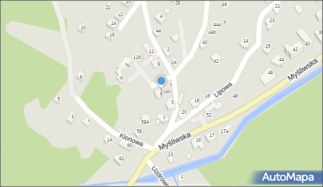 Szczyrk, Kasztanowa, 5, mapa Szczyrk