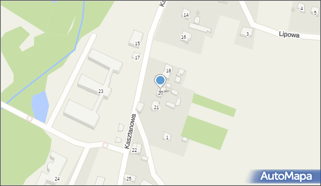 Szpęgawsk, Kasztanowa, 20, mapa Szpęgawsk