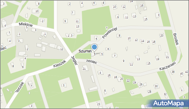Szumin, Kaczeniec, 3, mapa Szumin