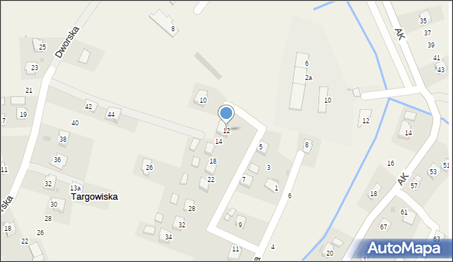 Targowiska, Kasztanowa, 12, mapa Targowiska