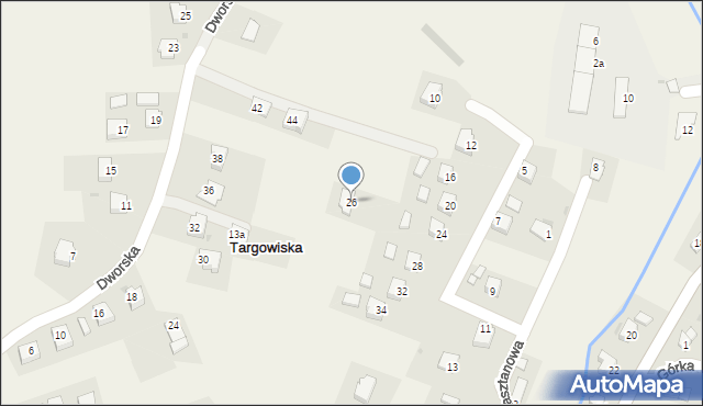 Targowiska, Kasztanowa, 26, mapa Targowiska