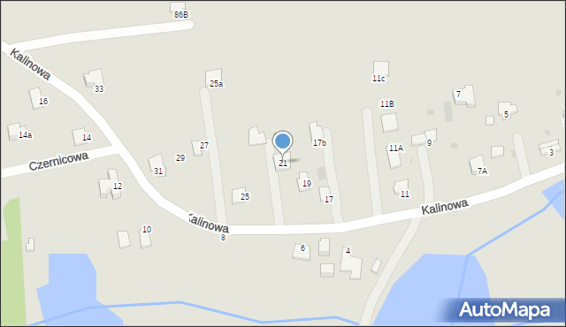 Tarnów, Kalinowa, 21, mapa Tarnów