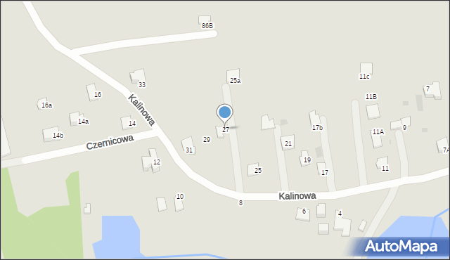 Tarnów, Kalinowa, 27, mapa Tarnów