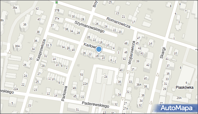 Tarnów, Karłowicza Mieczysława, 14, mapa Tarnów