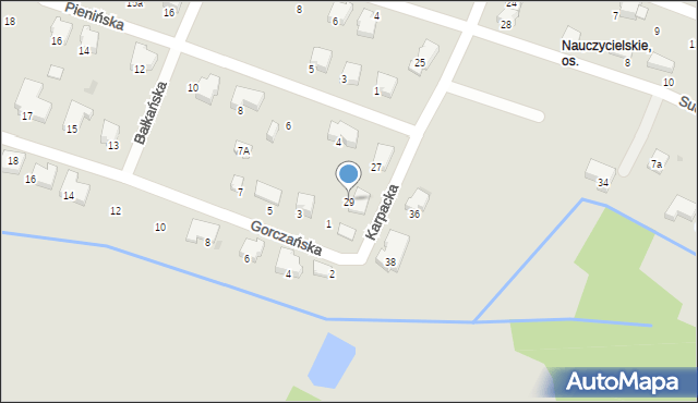 Tarnów, Karpacka, 29, mapa Tarnów