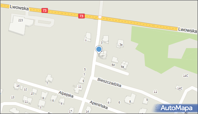 Tarnów, Karpacka, 6a, mapa Tarnów