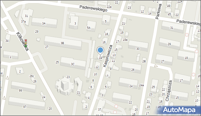 Tarnów, Kasprowicza Jana, 14, mapa Tarnów