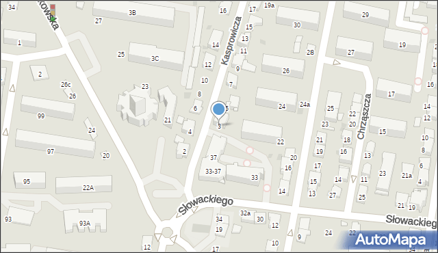 Tarnów, Kasprowicza Jana, 3, mapa Tarnów