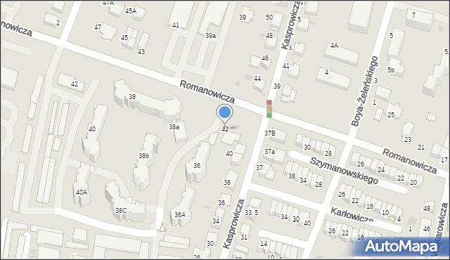 Tarnów, Kasprowicza Jana, 42, mapa Tarnów