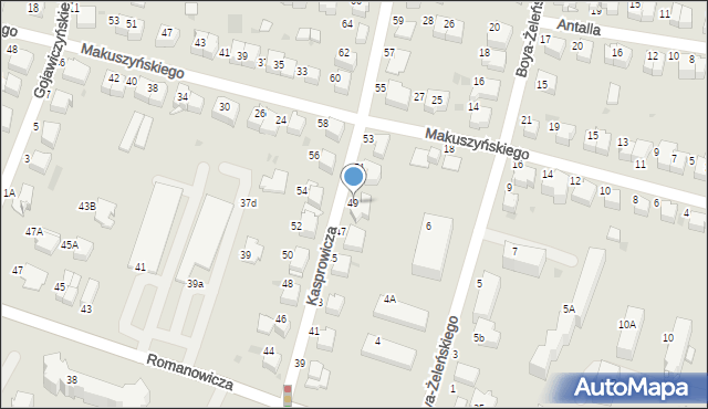 Tarnów, Kasprowicza Jana, 49, mapa Tarnów