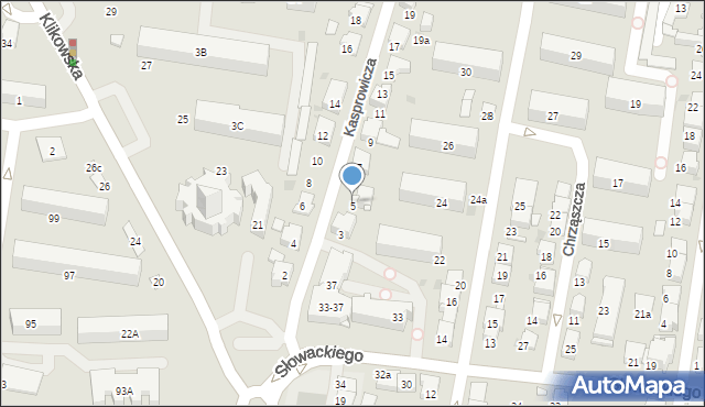 Tarnów, Kasprowicza Jana, 5, mapa Tarnów