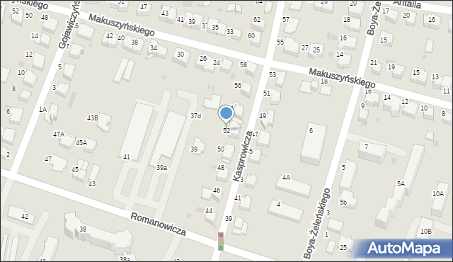 Tarnów, Kasprowicza Jana, 52, mapa Tarnów