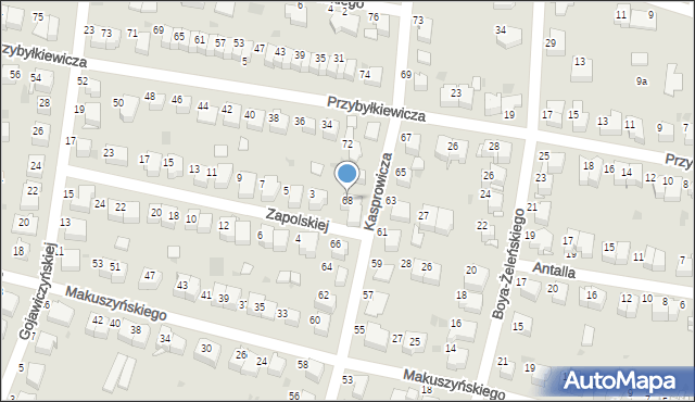 Tarnów, Kasprowicza Jana, 68, mapa Tarnów
