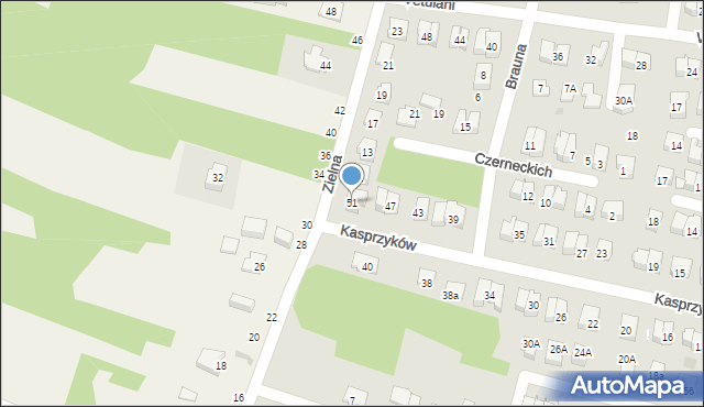 Tarnów, Kasprzyków, 51, mapa Tarnów