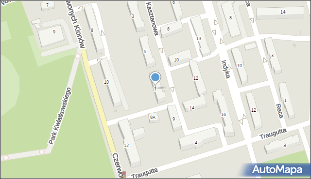 Tarnów, Kasztanowa, 7, mapa Tarnów