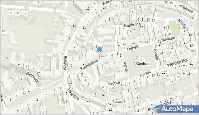 Tarnów, Katedralna, 1, mapa Tarnów