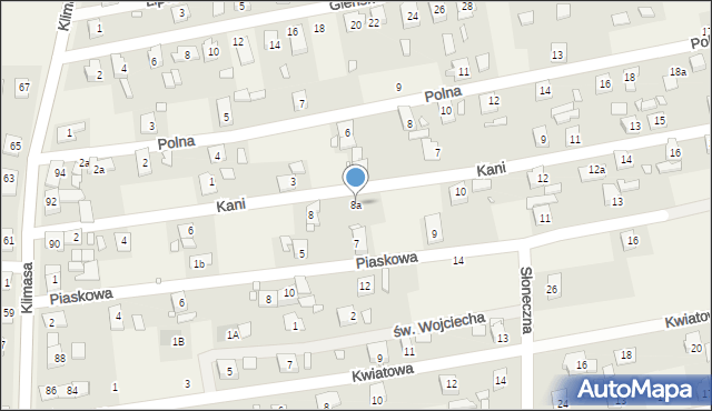 Tarnów Opolski, Kani, 8a, mapa Tarnów Opolski