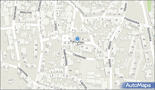 Tarnowskie Góry, Kaczyniec, 16, mapa Tarnowskie Góry