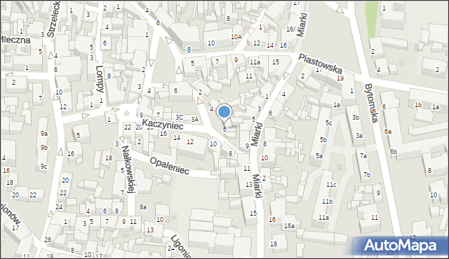 Tarnowskie Góry, Kaczyniec, 6, mapa Tarnowskie Góry