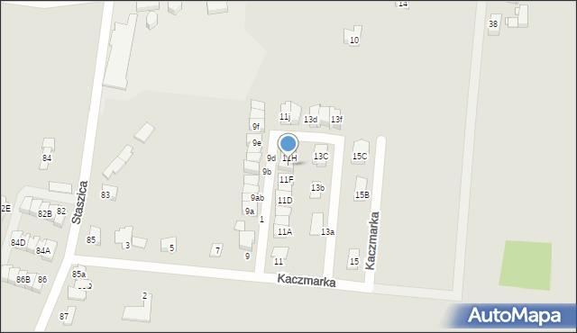 Tarnowskie Góry, Kaczmarka Augustyna, 11G, mapa Tarnowskie Góry