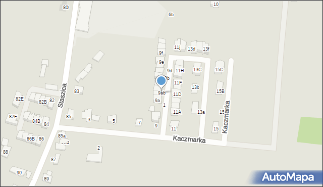 Tarnowskie Góry, Kaczmarka Augustyna, 9ab, mapa Tarnowskie Góry