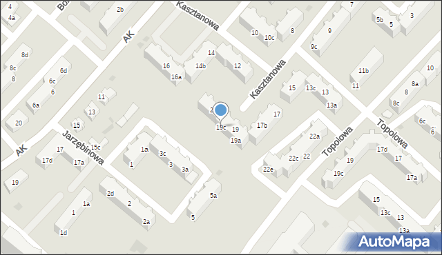 Tczew, Kasztanowa, 19c, mapa Tczew