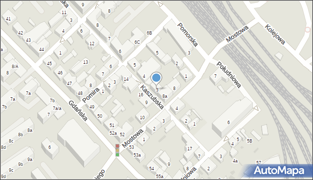 Tczew, Kaszubska, 3, mapa Tczew