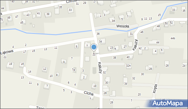 Tenczynek, Kałuży Józefa, 21, mapa Tenczynek