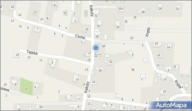 Tenczynek, Kałuży Józefa, 22, mapa Tenczynek